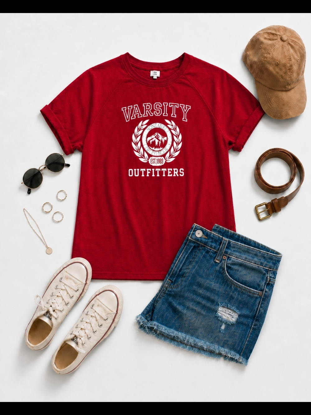 NWT dip® Red Graphic Varsity Tee Size XL